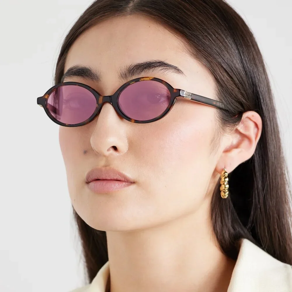 Miu Miu Men Sunglasses Havana Pink Mirror Silver MU04ZSF VAU50D REGARD NEW